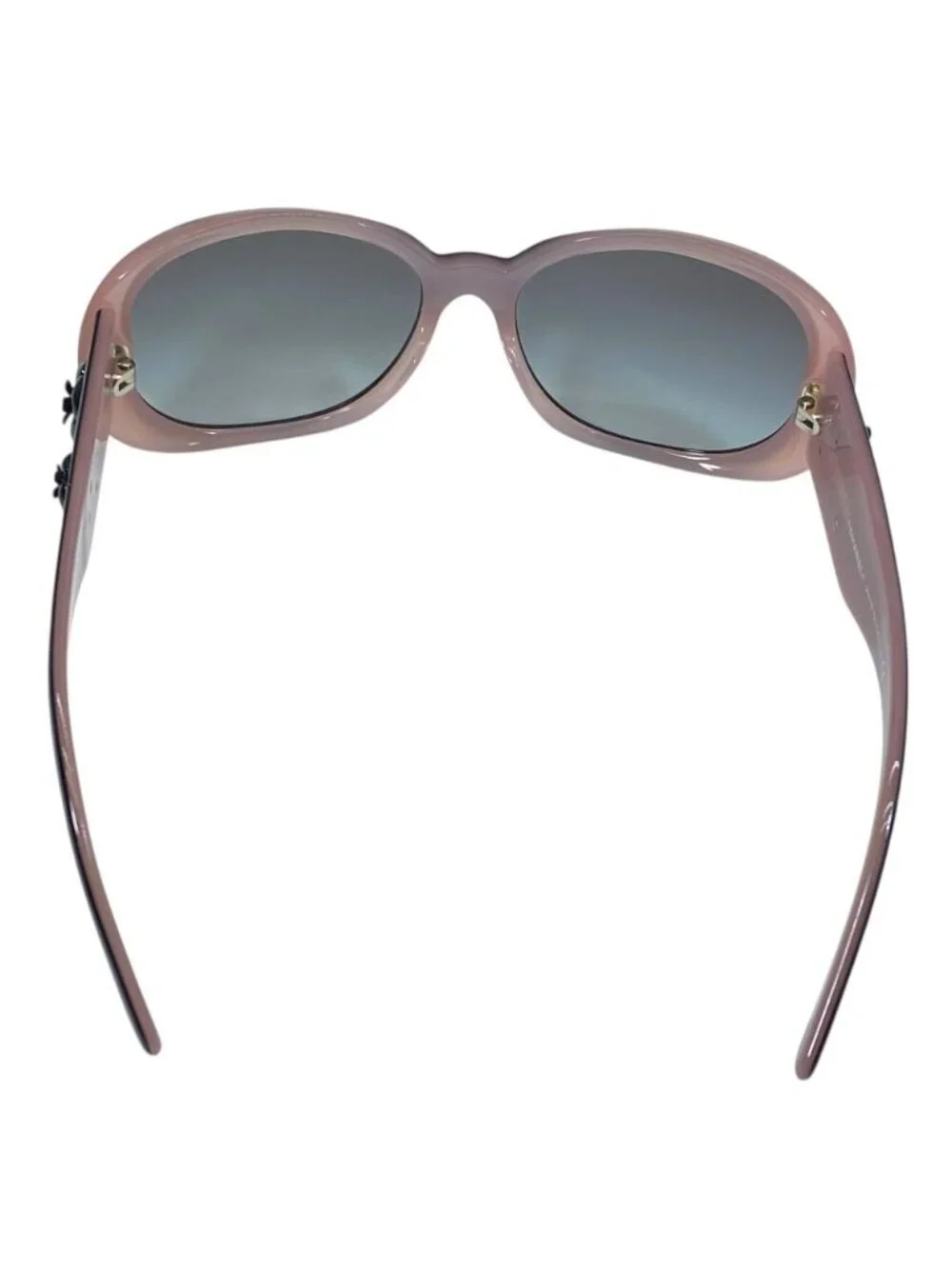 Chanel Camellia Sunglasses Eyewear CC Logo Acetate Colored Lenses Black Pink - Picture 3 of 9